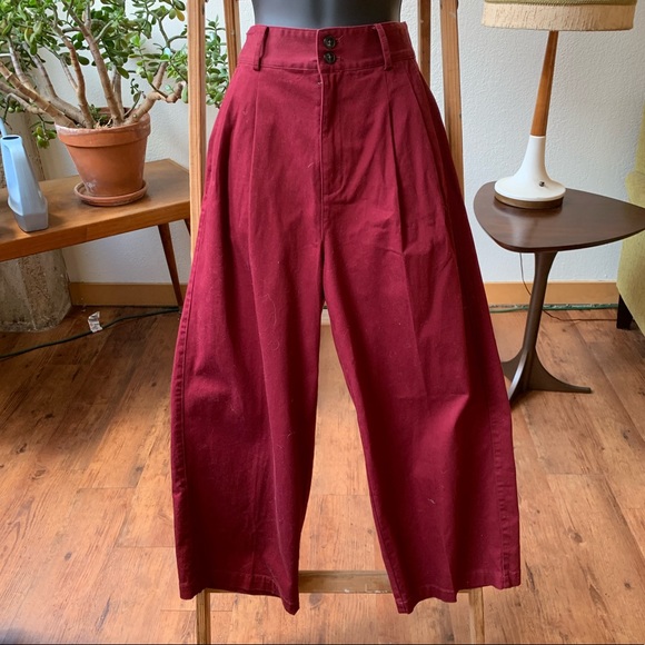 madewell pleated wide leg pants